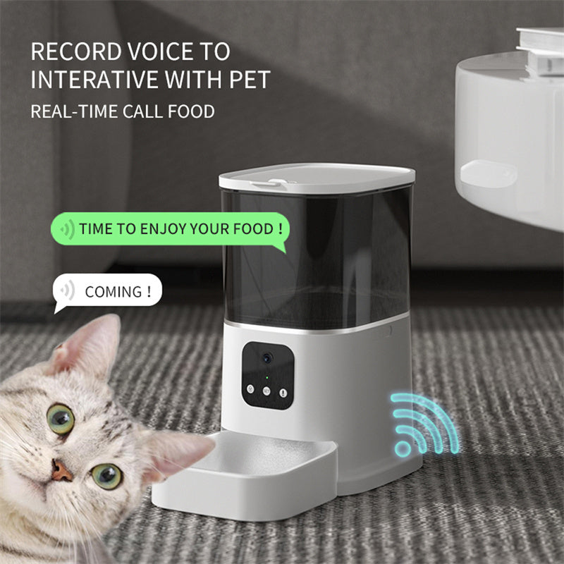 Smart Automatic Pet Feeder – WiFi App Control (6L Capacity)