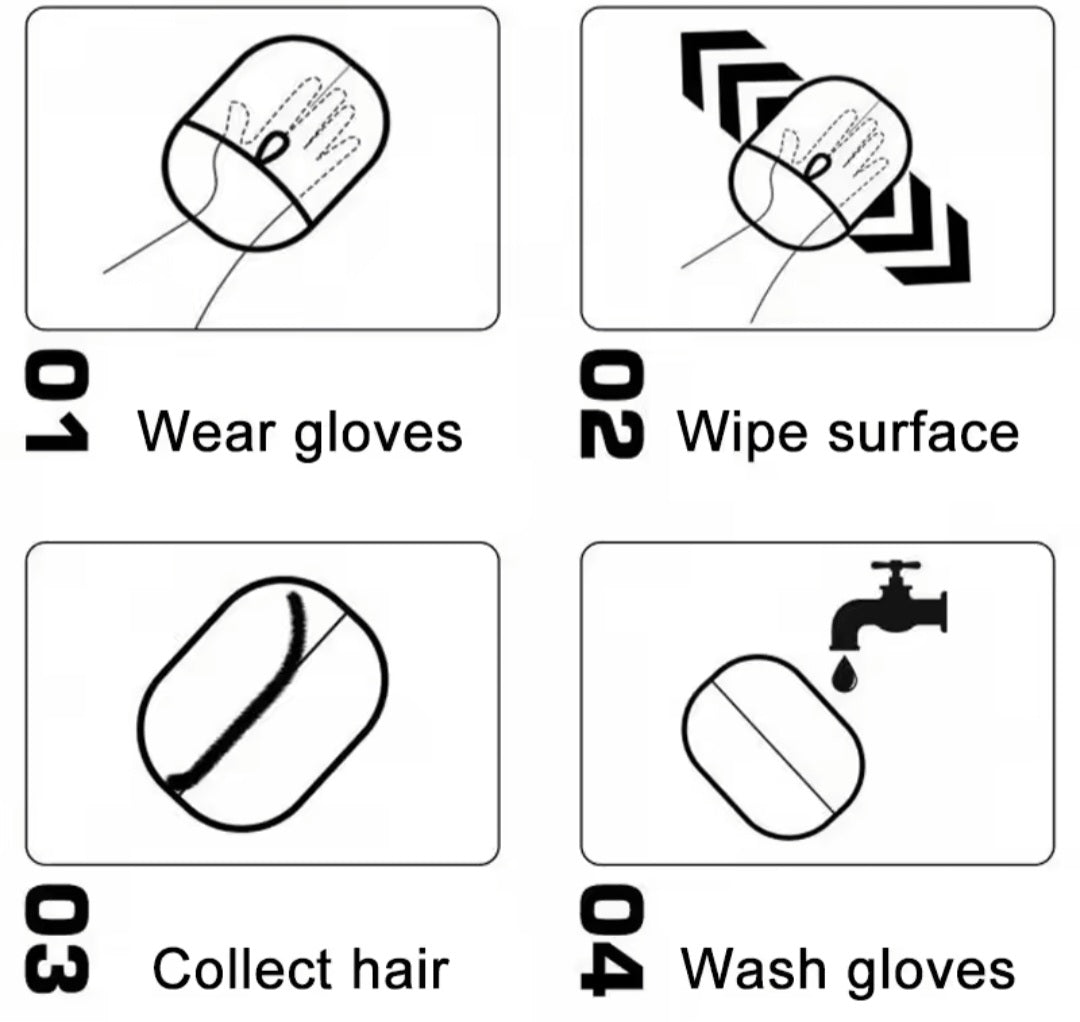abambo™ Pet Hair Removal Glove — Reusable Static Cleaner for Furniture & Pets | Eco-Friendly, No Sticky Refills
